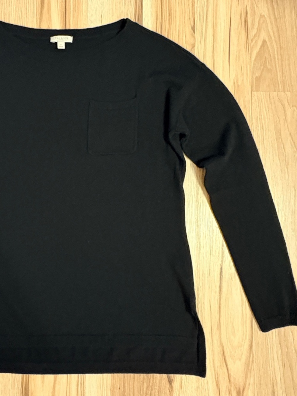 Talbots 30 % Lambswool Blend Pocket Knit Top.